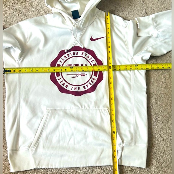 Florida State Seminoles Nike Rival Thermal Pullover Hoodie Men’s XL White/Cream - Picture 6 of 10